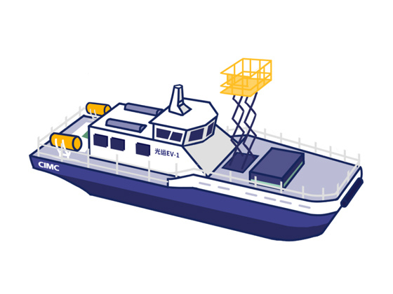 Photovoltaic operation and maintenance ship